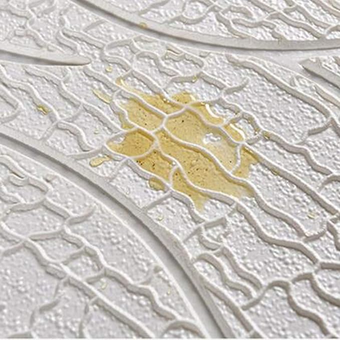 Set Tapet 3D, GROSIME 5MM, Hozro, autoadeziv, Model Valuri, design modern, foarte usor de montat, Tapet Galben/Gri HOZRO