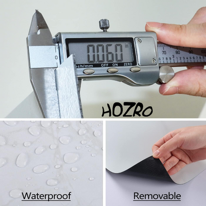 Set 10 x Placi PVC Autoadezive HOZRO, Pentru Podea, Stil Marmura, Grosime 1.4 mm, Culoare Alb si Gri, Acopera 2.02 mp, Model ALM 2-1 – Rezistente si Usor de Montat HOZRO