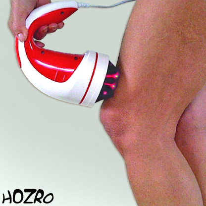 Aparat de Masaj HOZRO, Relax & Tone Roșu – Dispozitiv Multifuncțional pentru Relaxare, Modelare Corporală și Îmbunătățirea Circulației, cu Accesorii Interșchimbabile, Ușor și Ergonomic pentru Utilizare Zilnică Acasă HOZRO