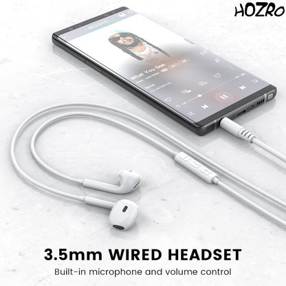 Căști Audio HOZRO, cu Jack 3.5mm – Sunet Clar și Bass Puternic, Confortabile și Ușor de Folosit, Compatibile cu Telefoane, Tablete și Laptopuri, Ideal pentru Muzică, Jocuri și Apeluri HOZRO