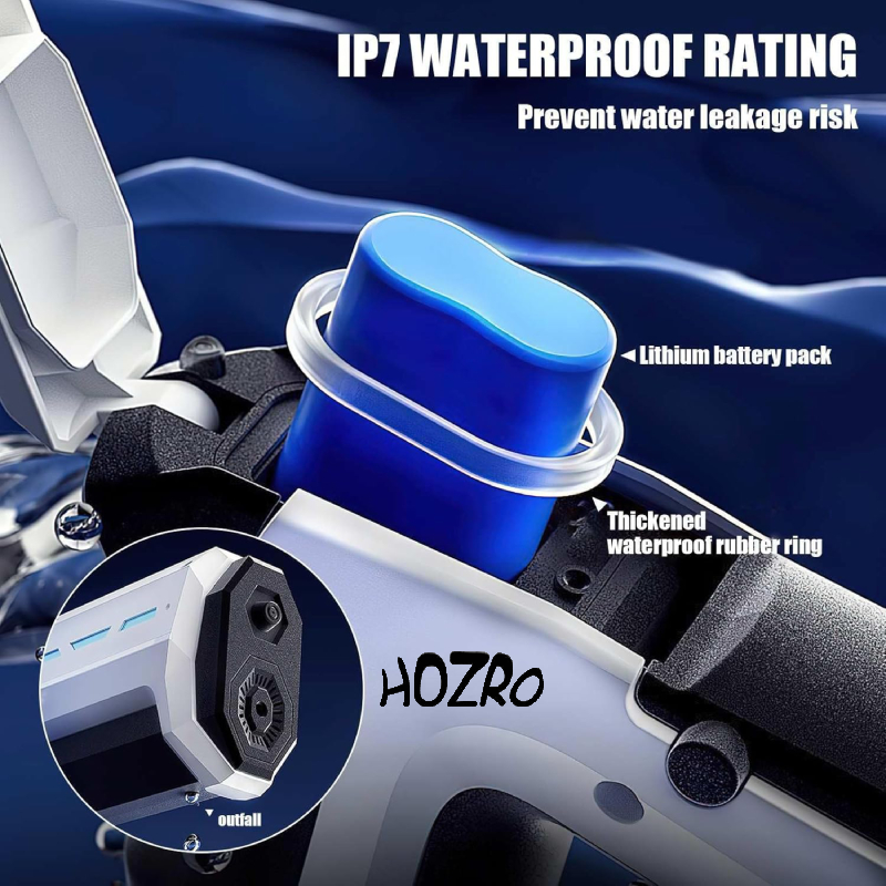 Pistol cu Apa HOZRO, Electric cu Absorbtie Automata, 300 ml – Jucarie 2-in-1 Reincarcabila, Pistol cu Jet de Apa pentru Copii si Adulti, Ideal pentru Vara, Piscina si Jocuri in Aer Liber HOZRO