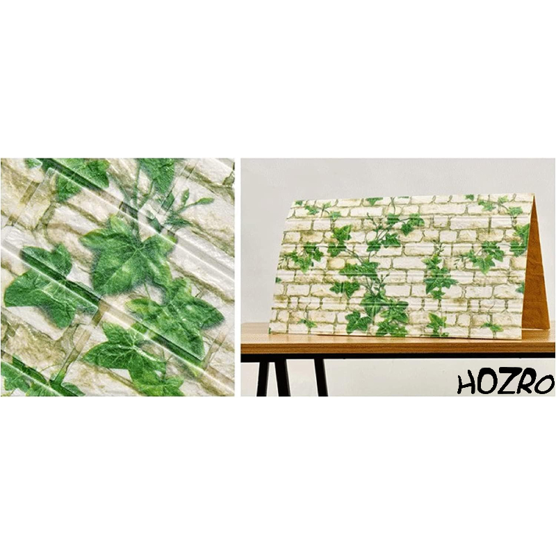 Set 10 x Tapet 3D autoadeziv HOZRO, Model imitatie caramida, acopera o suprafata de 5.39 mp, design modern, foarte usor de montat, TG-104 Karll