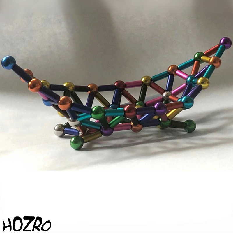 Set Magnetic Antistres HOZRO, cu 36 Bare Magnetice si 30 Bile Metalice – Creativitate, Relaxare si Distractie intr-o Singura Cutie HOZRO