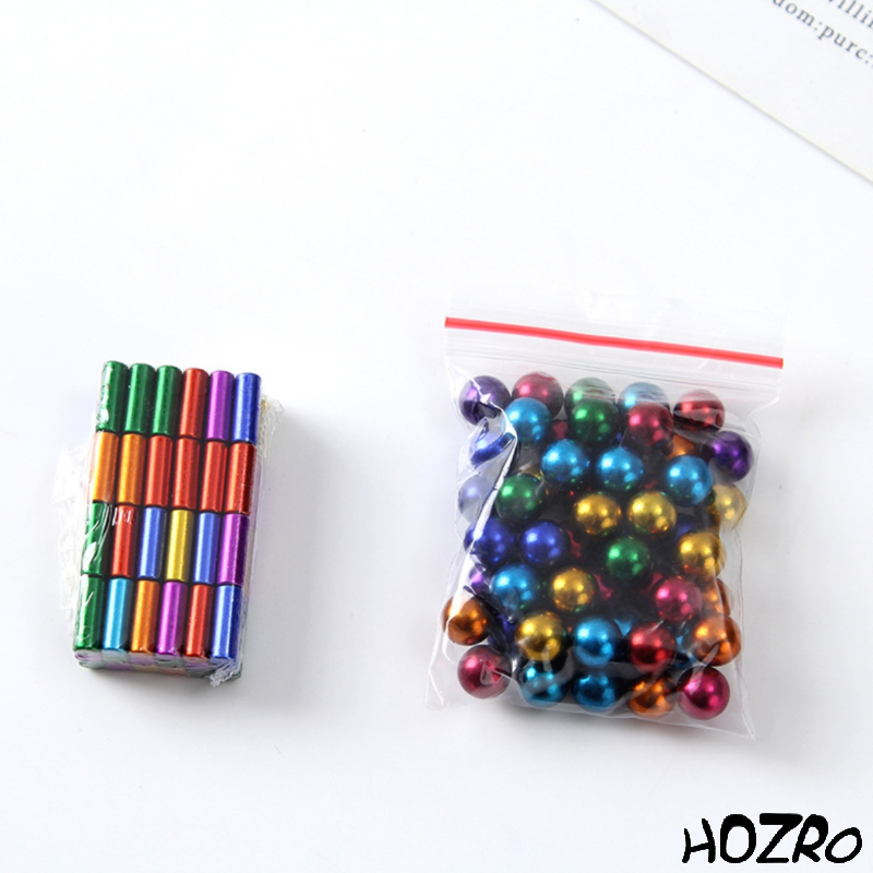 Set Magnetic Antistres HOZRO, cu 36 Bare Magnetice si 30 Bile Metalice – Creativitate, Relaxare si Distractie intr-o Singura Cutie HOZRO