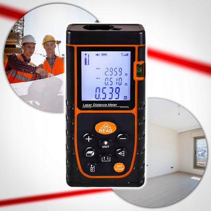📐 Aparat de masurat cu laser, ruleta cu laser-Telemetru Laser Profesional Hozro 4-în-1 – Precizie Digitală la 40m HOZRO
