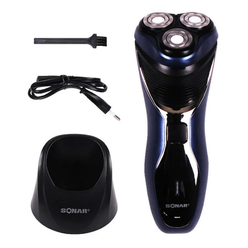 Aparat de ras cu acumulator reincarcabil, cap flexibil, model GM-7727, Albastru BESTSELLS