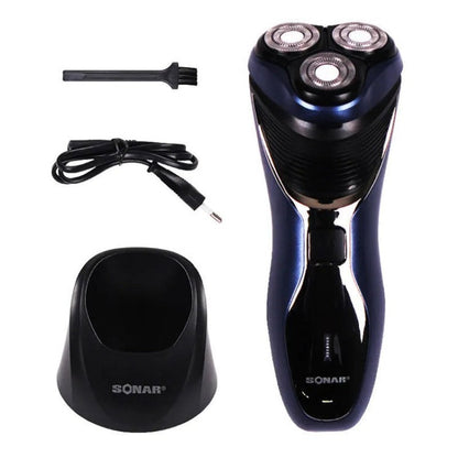 Aparat de ras cu acumulator reincarcabil, cap flexibil, model GM-7727, Albastru BESTSELLS
