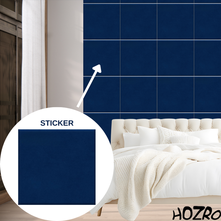 Panou tapitat pentru perete – sticker imitatie material textil, HOZRO, decorare practica și rapidă, 35x35 cm, VELVET HOZRO