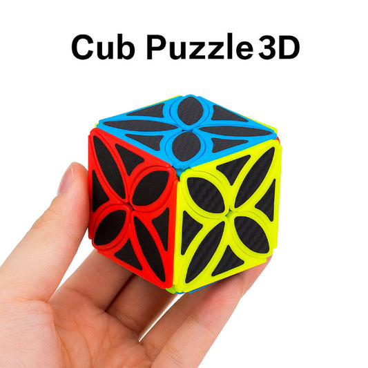 Cub Puzzle 3D HOZRO, Jucărie Antistres și Logică, Design Colorat cu Model Floral HOZRO