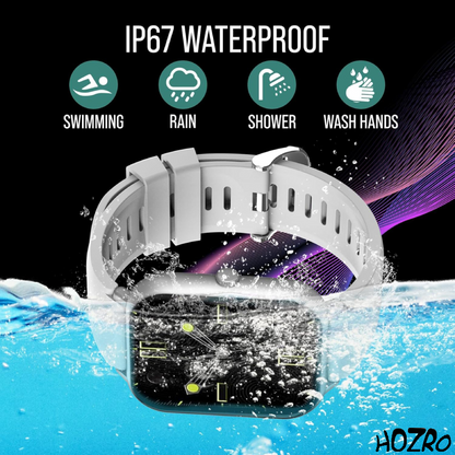 Smartwatch HOZRO, X8 Pro Max, Gri, Ecran HD, Monitorizare Sănătate, IP67 Waterproof, Notificări, Sport, Apel Bluetooth, Compatibil Android & iOS HOZRO