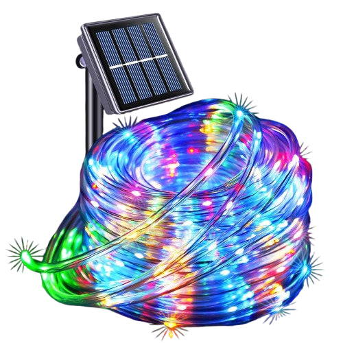 Furtun Luminos LED Solar HOZRO, 10M, 60 LED-uri, Multicolor – Rezistent la Intemperii, Ideal pentru Grădină, Pom și Decor de Sărbători BESTSELLS