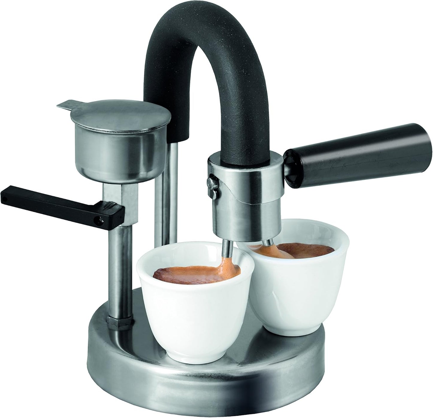 Aparat Portabil KAMIRA, Solutia inteligenta pentru un espresso autentic italian direct de pe aragaz, din Inox, Ideal pentru Acasa, Birou, Calatorii, Camping sau Picnic, Tip Espresso Manual KAMIRA