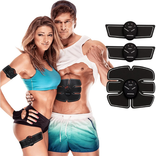 Centură EMS Cristiano Ronaldo Smart Fitness – Set 3 Piese pentru Electrostimulare Musculară Abdomen, Biceps și Corp, Antrenament Eficient Acasă pentru Tonifiere și Definire HOZRO
