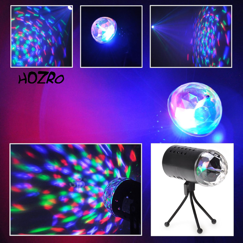 Proiector Disco HOZRO, cu LED-uri Multicolore, Rotire Automată și Efecte de Lumină Dinamică – Ideal pentru Petreceri, Cluburi, Karaoke, Nuntă și Evenimente HOZRO