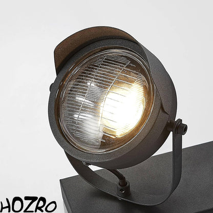 Sina spoturi, Lucide, 2 surse, 35W, Otel, Negru Lucide