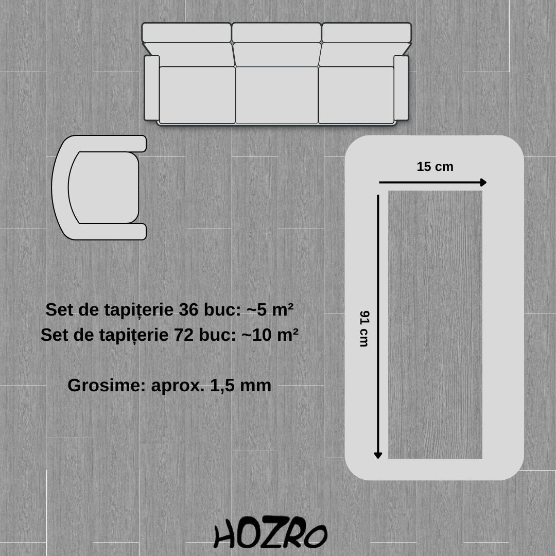 Plăci PVC Autoadezive HOZRO, Tip Lemn – Design Elegant, Montaj Rapid și Durabilitate în Timp, 602-28 BESTSELLS