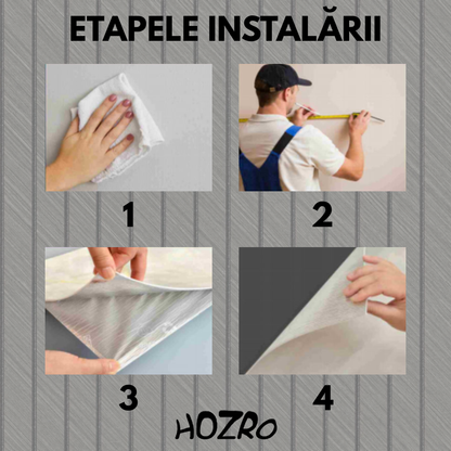 Tapet autocolant HOZRO, cu efect de fante, dimensiune 60×300 cm – material decorativ flexibil pentru amenajări contemporane și transformări fără efort, Model 602-10 HOZRO