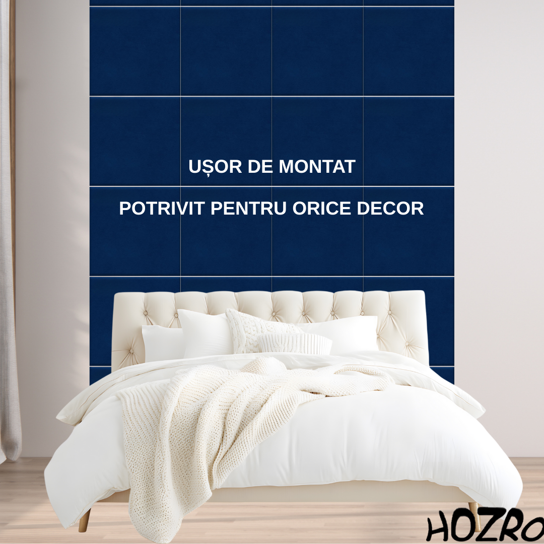 Panou tapitat pentru perete – sticker imitatie material textil, HOZRO, decorare practica și rapidă, 35x35 cm, VELVET-602-26 BESTSELLS