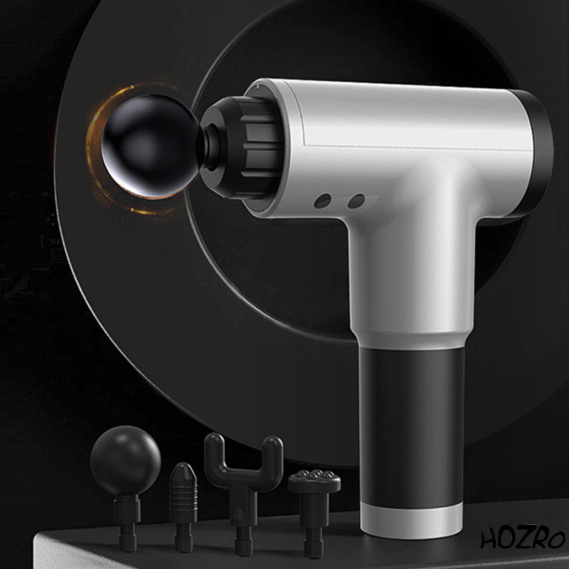 Mini Aparat de Masaj HOZRO, Fascial Gun Portabil, cu Capete Interșchimbabile și Intensități Reglabile, Ideal pentru Relaxare Musculară, Terapie Anti-Stres și Recuperare după Efort HOZRO