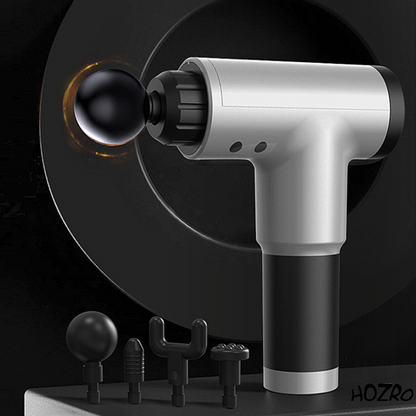 Mini Aparat de Masaj HOZRO, Fascial Gun Portabil, cu Capete Interșchimbabile și Intensități Reglabile, Ideal pentru Relaxare Musculară, Terapie Anti-Stres și Recuperare după Efort HOZRO