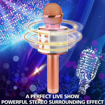 Microfon Wireless pentru Karaoke cu Bluetooth, Rose Gold– Distracția începe aici! BESTSELLS