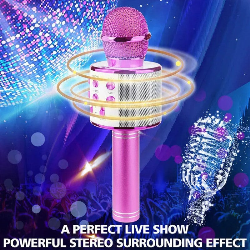 Microfon Wireless pentru Karaoke cu Bluetooth, Pink – Distracția începe aici! 🎤 BESTSELLS