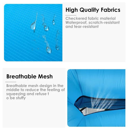 Saltea Gonflabilă Lazy Bag Tip Sezlong – Perfectă pentru Camping, Plajă și Piscină! 🏖️Blue BESTSELLS