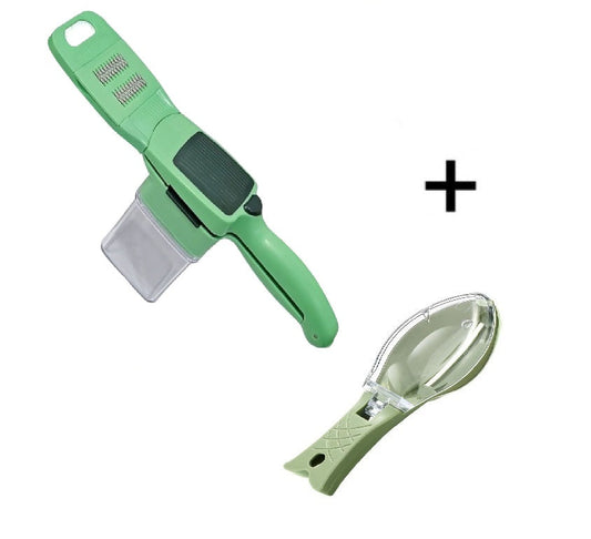 PACHET PROMO: RAZATOARE QUICK VERDE legume si fructe +  Dispozitiv pentru Curățarea Solzilor de Pește HOZRO (Copy) BESTSELLS