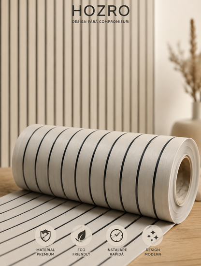 Tapet autocolant HOZRO, cu efect de fante, dimensiune 58×300 cm – material decorativ flexibil pentru amenajări contemporane și transformări fără efort, Model V0601-8 HOZRO