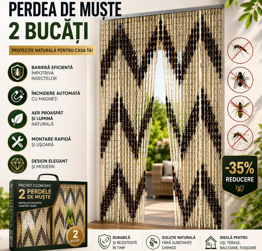☀️ Pachet Promo: 2 x Perdea Protecție Muște și Țânțari HOZRO® (90x200 CM) – Confort Maxim pentru Casa Ta! BESTSELLS