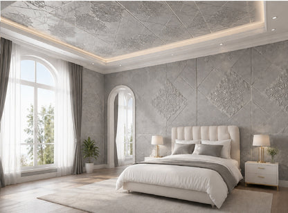 Tapet 3D autoadeziv HOZRO, Model imitatie caramida, design modern, foarte usor de montat, Gri, T76 HOZRO