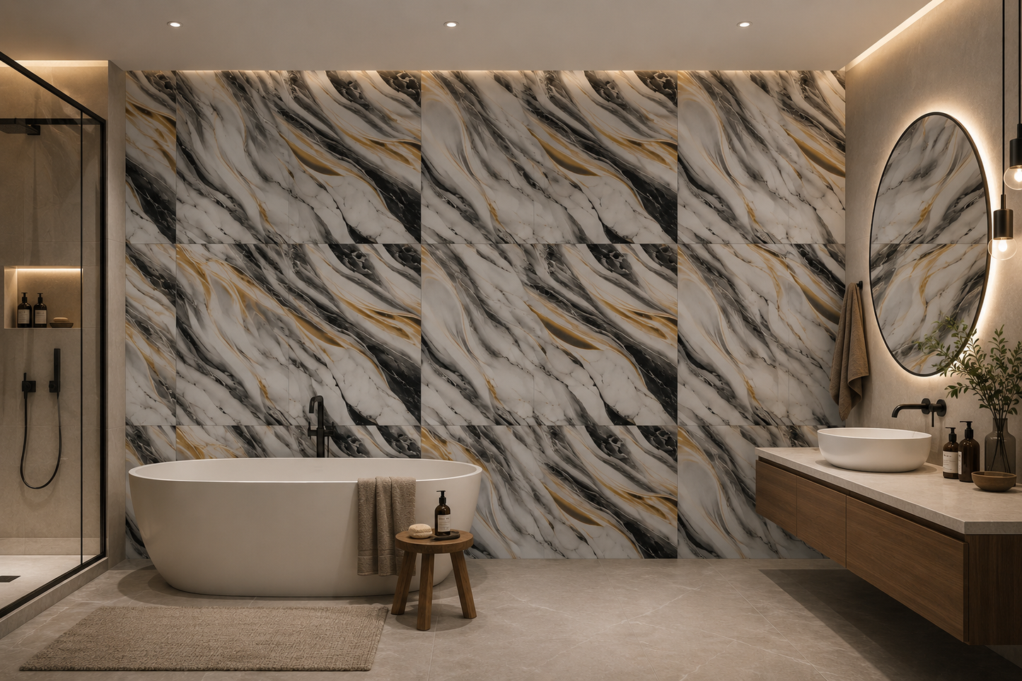 Tapet imitatie Marmura decorativa, autoadezive, model abstract, 60x60 cm, 250-24 BESTSELLS