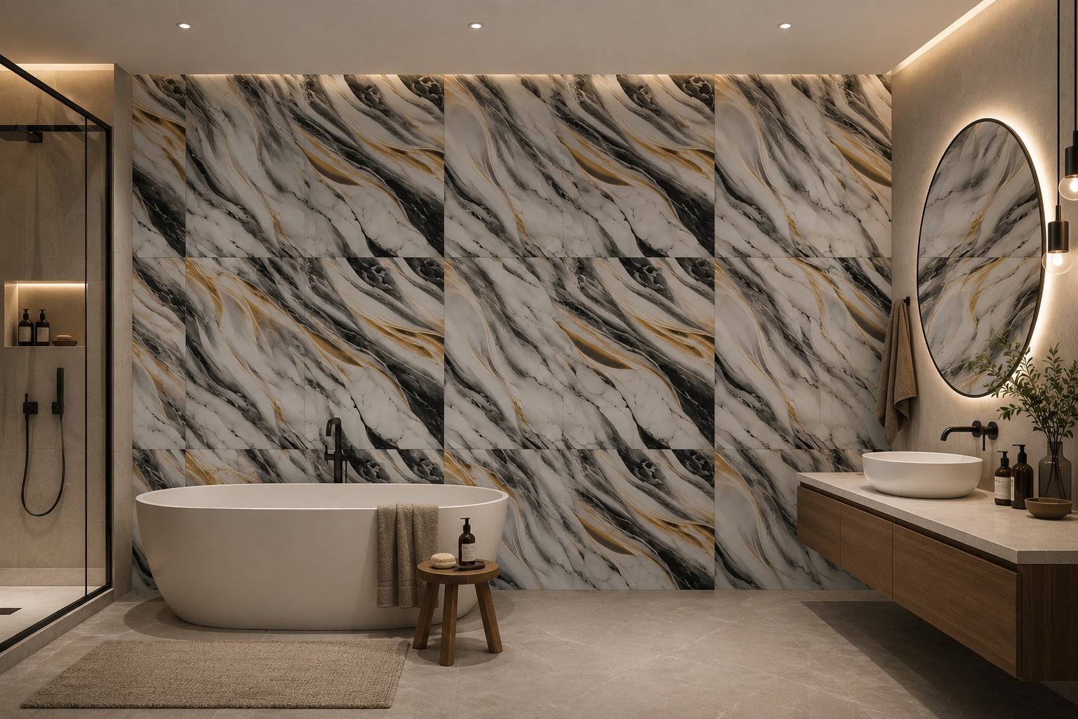 Tapet imitatie Marmura decorativa, autoadezive, model abstract, 60x60 cm, 250-24 BESTSELLS