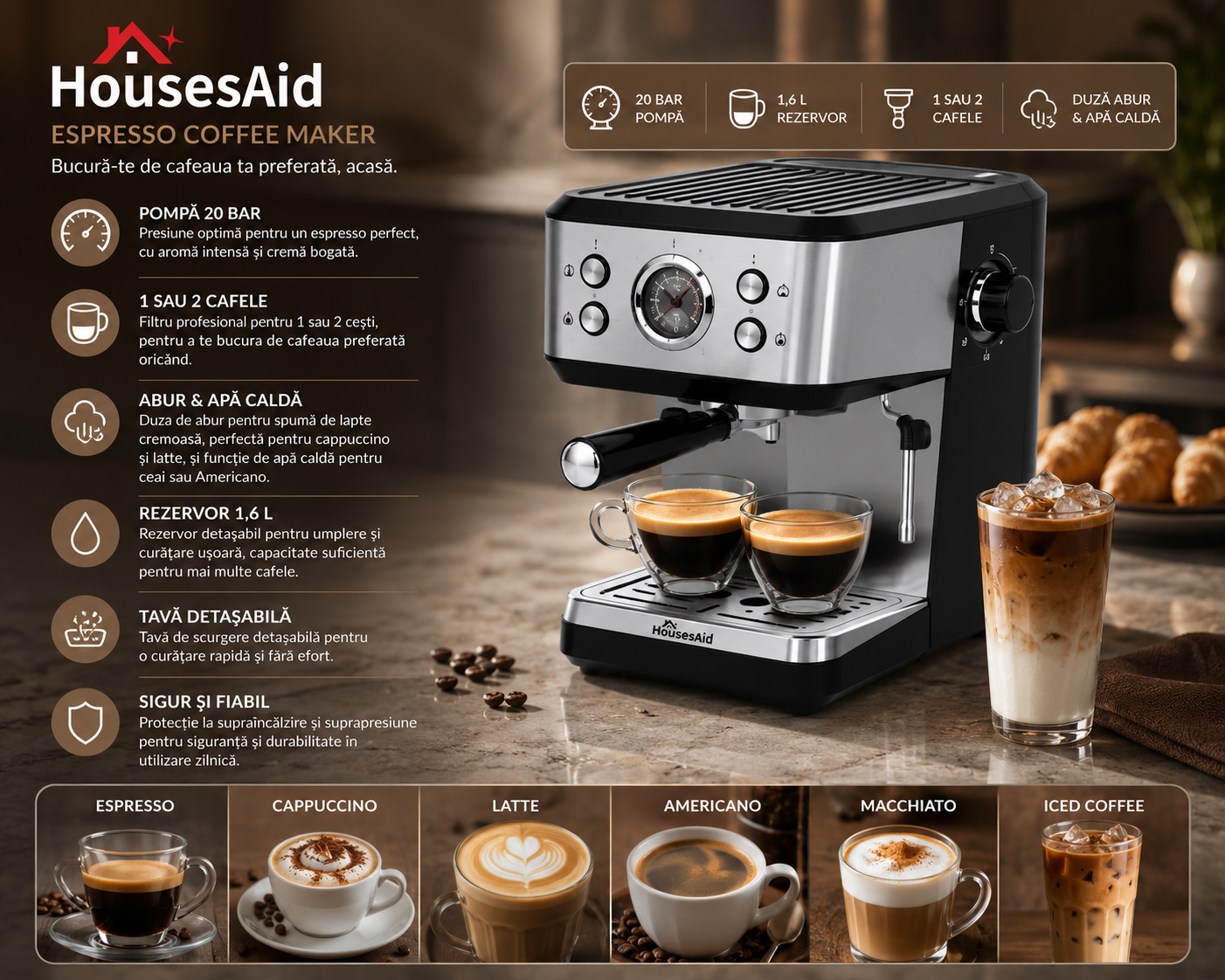 ESPRESSOR HOUSESAID YD-1312A HOZRO