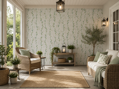 Tapet 3D Decorativ autoadeziv HOZRO, Model frunze Alb/Verde, perete/tavan, waterproof, usor de montat, design modern, 70x70 cm, alb, TAPET 105 HOZRO