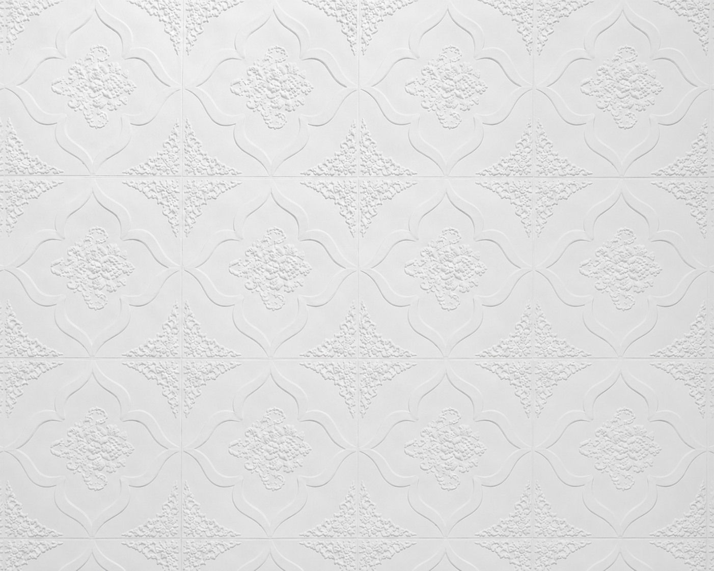 Tapet 3D autoadeziv HOZRO, Model Decorativ Floral, perete/tavan, waterproof, usor de montat, design modern, 70x70 cm, alb, TAPET 10 HOZRO