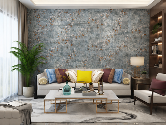 Tapet 3D Decorativ autoadeziv HOZRO, Model Elegant Floral, perete/tavan, waterproof, usor de montat, design modern, 70x70 cm, alb, TAPET 110 HOZRO