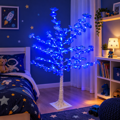 ✨ Ofertă Magică de Crăciun! ✨ Transformă-ți casa cu pomul decorativ Hozro la un preț special! Pom Decorativ de Crăciun Hozro, 1.50m, Lumini LED Calde – Modele Roșu și Albastru HOZRO