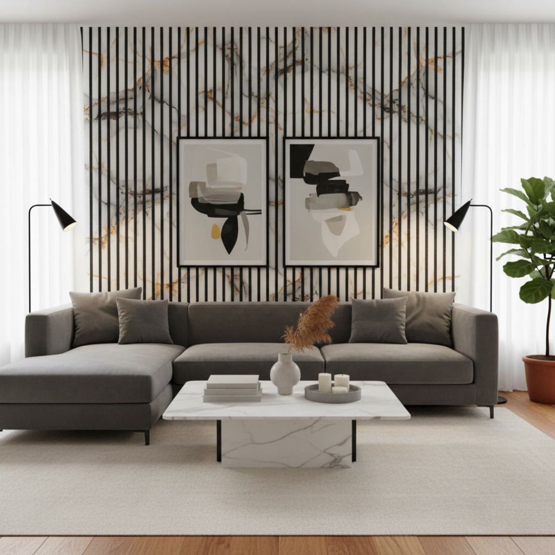 Tapet autocolant HOZRO, cu efect de fante, dimensiune 58×300 cm – material decorativ flexibil pentru amenajări contemporane și transformări fără efort, GST-476D3 HOZRO