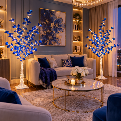 ✨ Ofertă Magică de Crăciun! ✨ Transformă-ți casa cu pomul decorativ Hozro la un preț special! Pom Decorativ de Crăciun Hozro, 1.50m, Lumini LED Calde – Modele Roșu și Albastru HOZRO