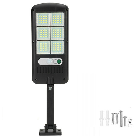 Lampă Solară LED HOZRO, Model JY-120 cu Panou Solar de Înaltă Eficiență, Putere Mare, Senzor de Mișcare și Telecomandă – Rezistentă la Apă (IP65), Ideală pentru Curte, Grădină, Alei și Iluminat Exterior HOZRO