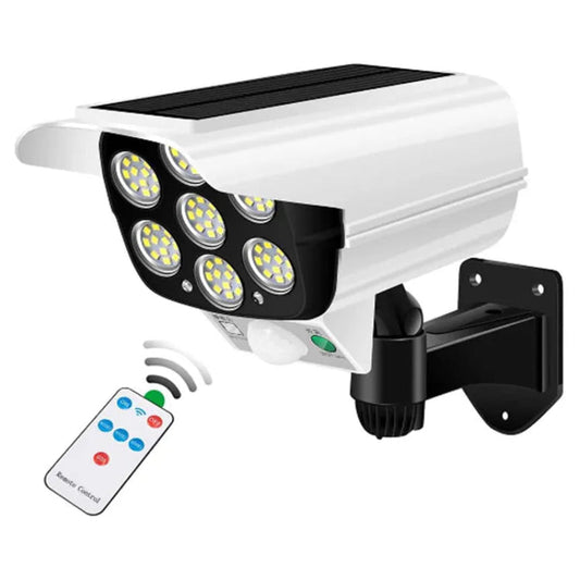 Lampa solara de perete HOZRO, JLP-2178 cu senzor de miscare, 77 LED SMD, telecomanda, incarcare solara si carcasa rezistenta la intemperii HOZRO