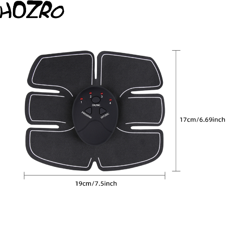 Aparat EMS HOZRO, pentru Abdomen – Centură de Electrostimulare Musculară, Tonifiere și Definire Mușchi, Utilizare Acasă sau la Birou HOZRO