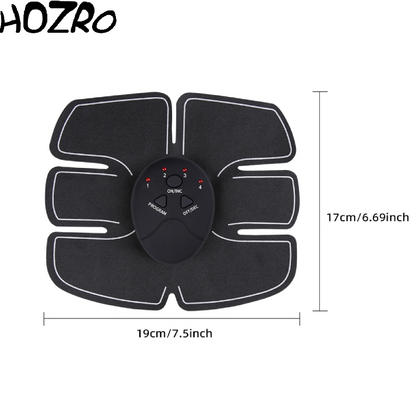 Aparat EMS HOZRO, pentru Abdomen – Centură de Electrostimulare Musculară, Tonifiere și Definire Mușchi, Utilizare Acasă sau la Birou HOZRO
