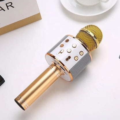 Microfon Wireless pentru Karaoke cu Bluetooth, Gold– Distracția începe aici! BESTSELLS