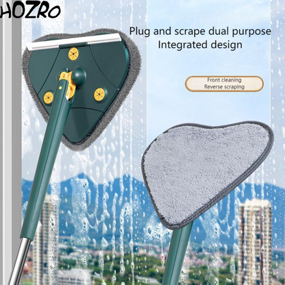 Mop HOZRO, Model Inimă Verde – Sistem de Curățare Eficient, cu 2 sau 4 Lavete Microfibră Incluse, Ideal pentru Toate Tipurile de Pardoseli HOZRO
