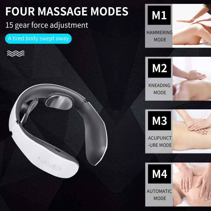 Aparat de Masaj HOZRO, pentru Gât Model KS-996-1D – Relaxare cu Impulsuri Electrice, Infraroșu și Funcții Multiple HOZRO