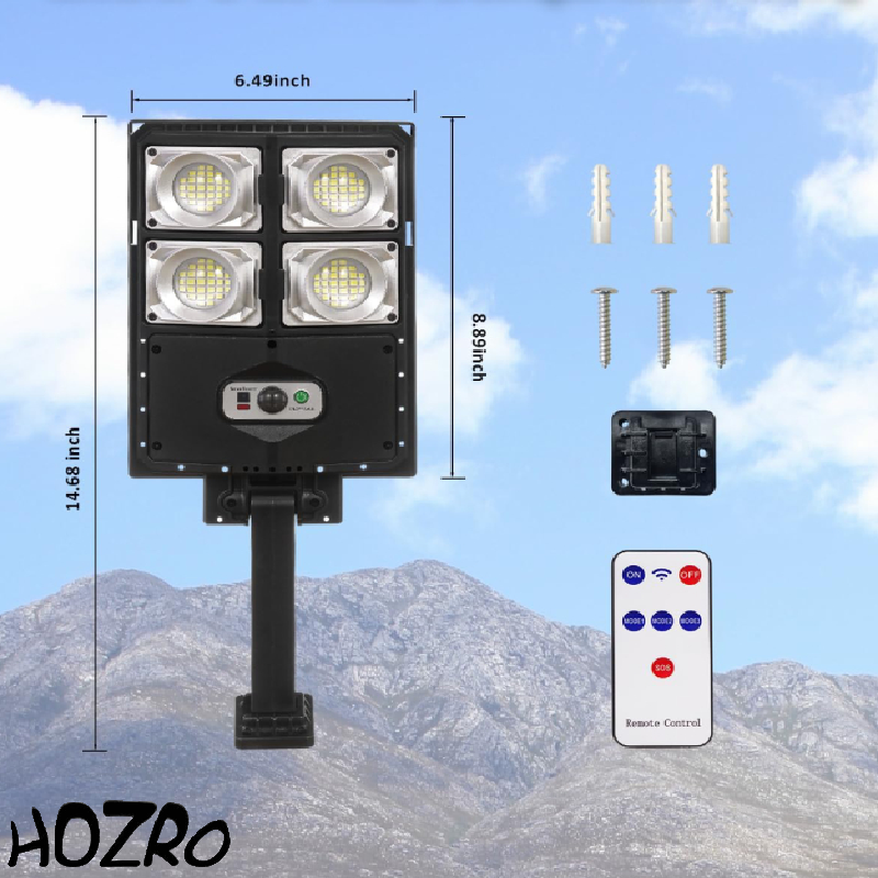 ☀️ Lampă Solară HOZRO, Model W789-A-2 – Lumină Inteligentă și Eco pentru Exteriorul Tău! HOZRO