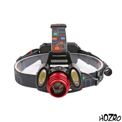 💡 Lanternă de Cap HOZRO, 3 LED Oval – Iluminare Puternică, Reglabilă și Hands-Free pentru Camping, Drumeții, Ciclism sau Activități de Noapte HOZRO