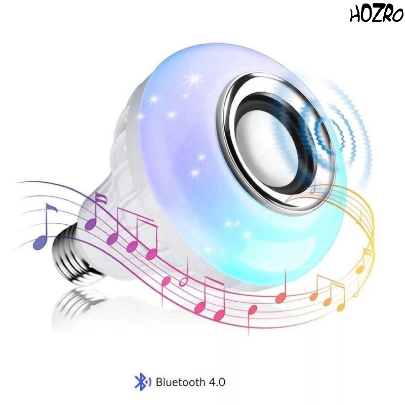 Bec Muzical Inteligent HOZRO, LED multifuncțional, cu boxă Bluetooth, telecomandă și efecte de lumini RGB, perfect pentru decor și divertisment HOZRO
